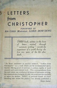 Photograph shows preface to privately printed book "Letters from Christopher