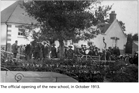 Photograph of official opening of the new school in 1913